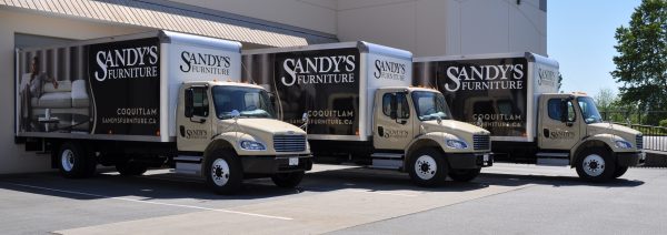 Sandy's Furniture Delivery Trucks, Vancouver